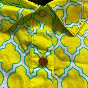 Lands End half button three quarter sleeve tunic